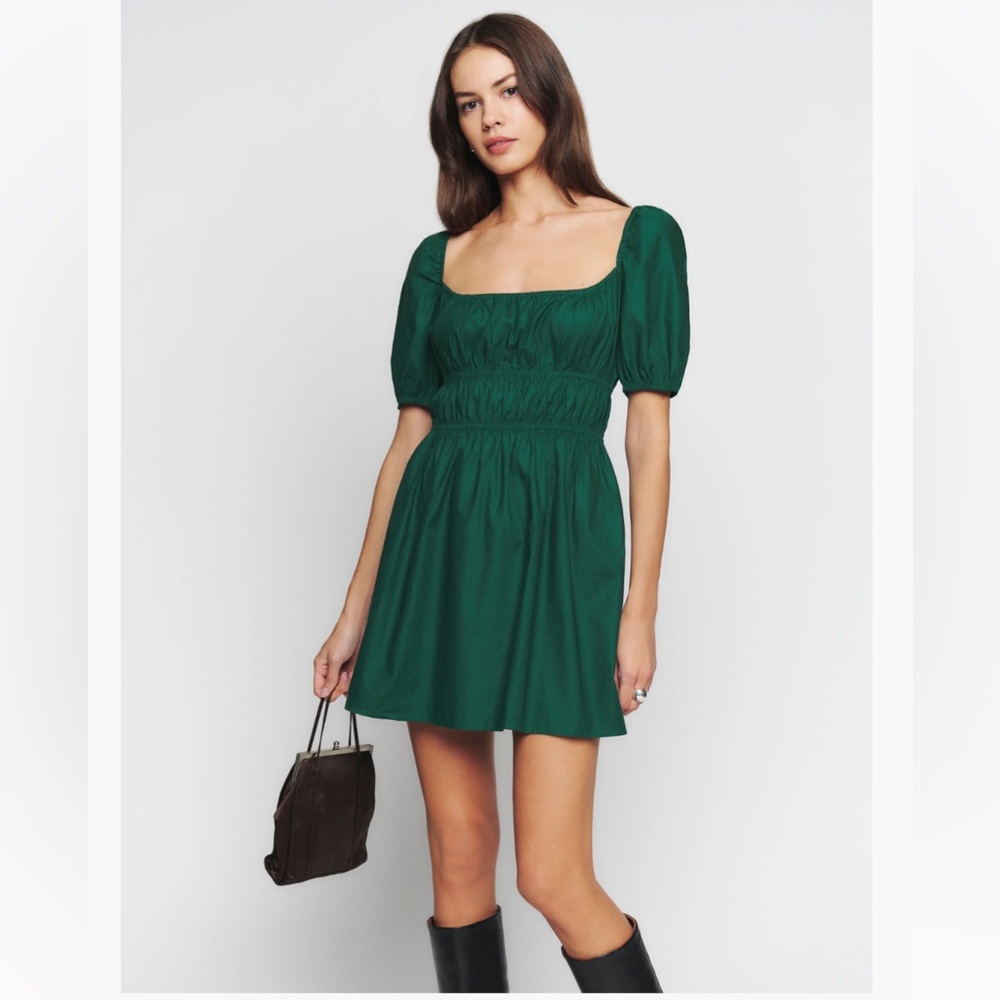 NWT Reformation Woods Dress in Emerald